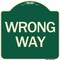 Signmission Designer Series Sign-Wrong Way, Green & Tan Heavy-Gauge Aluminum Sign, 18" x 18", G-1818-24375 A-DES-G-1818-24375 - alternate 1